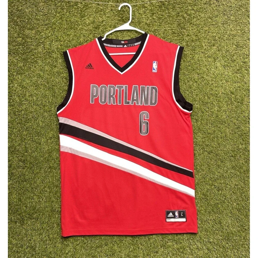 Adidas Portland Trail Blazers Basketball Jersey Mens Large #6 Anfernee Simons